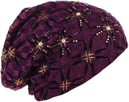 בציר טורבן מוסלמי כובע נשים פרח מטפחת בבאגי רפוי כפת כובע קל משקל שיער מכסה סרטן בארה ' ב