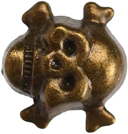 מסמרות גולגולת ז'אנוקו, כפתור גולגולת ברונזה בסגנון ברונזה יחיד 13x12 ממ סגסוגת אבץ מראה אלקטרוליטי