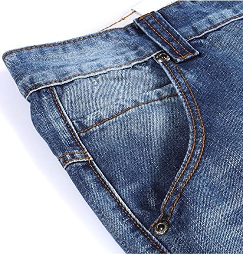 יוקו גברים של מזדמן רופף היפ הופ ג 'ינס עבודה מכנסיים ג' ינס עם כיסי מטען