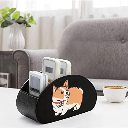 Corgi Puppy Puppy Holder עור PU מרחוק קרדי מגש מיטה שולחן מיטה שולחן שולחן מארגן מארגן תיבת מארז