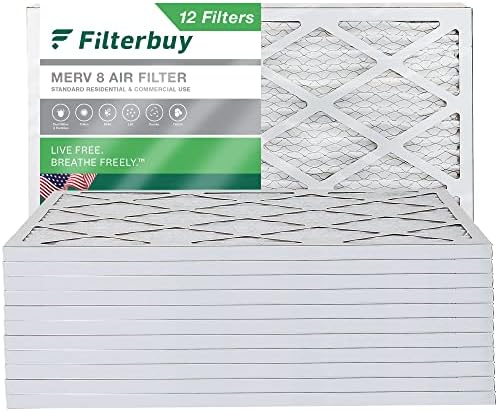 FilterBuy 13x24x1 מסנן אוויר MERV 8 הגנה על אבק, קפלים HVAC AC Filters מסנני אוויר החלפת