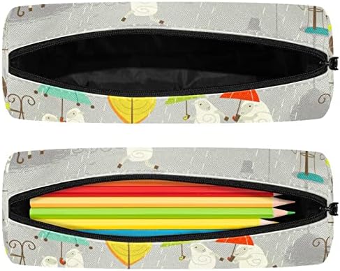 רטרו גשמים מטריית כבשים דפוס עיפרון מארז כתיבה סטודנטית כיס רוכסן תיק קוסמטיקה תיק קוסמטיקה לנשים סטודנטים