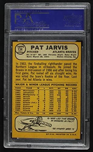 1968 Topps 134 Pat Jarvis Atlanta Braves PSA PSA 8.00 Braves