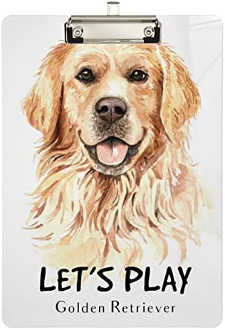 גולדן רטריבר כלב לוחות פלסטיק עם מתכת קליפ מכתב גודל לוח נמוך פרופיל קליפ לוחות לתלייה דקורטיבי סיעוד
